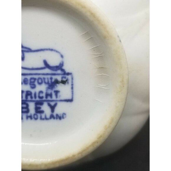 Petrus Regout & Co Maastricht - Abbey - Holland Blue & White Creamer Pitcher - Picture 11 of 11
